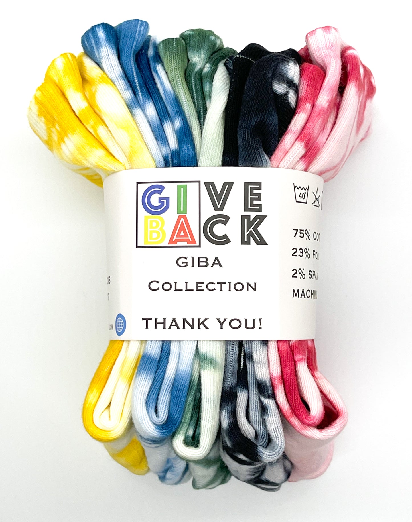 5 Pack 25/8 LIFE Tie Dye Socks