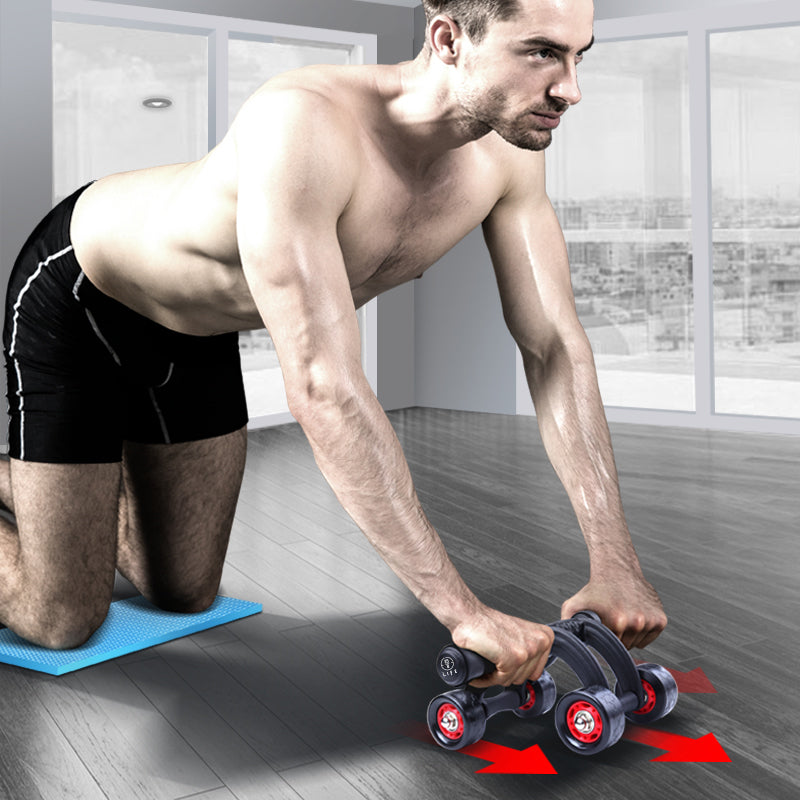 25/8 Life 4 Wheel Abdominal Trainer Ab Wheel - RED - 25/8 Life - TwentyFiveEight Life