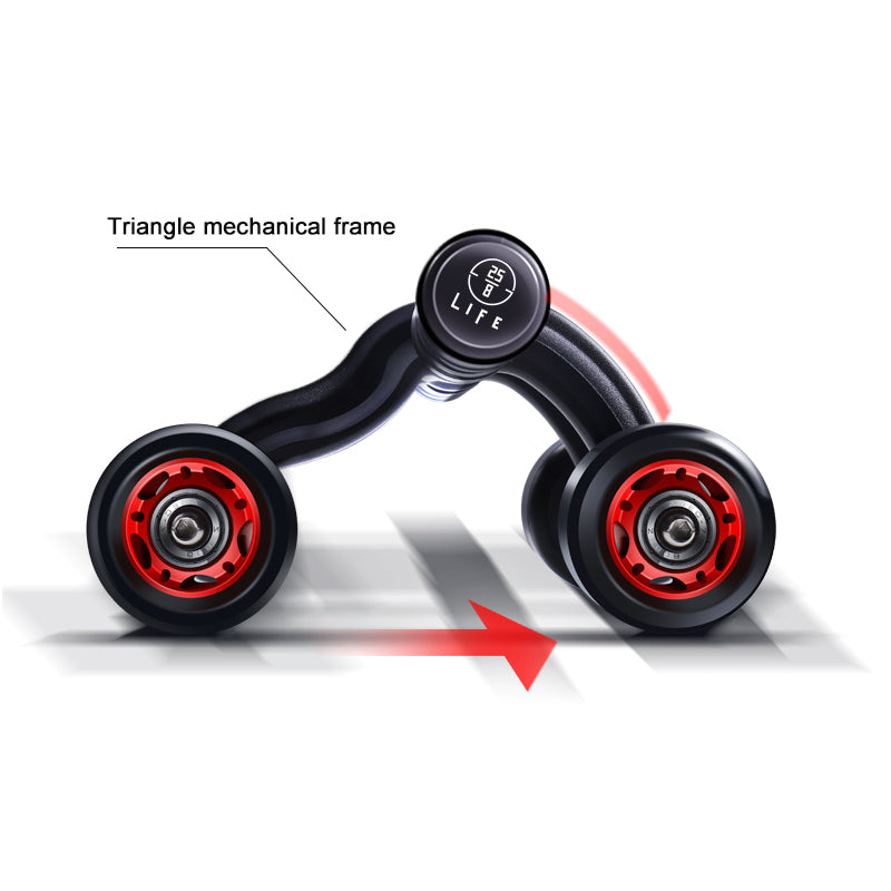 25/8 Life 4 Wheel Abdominal Trainer Ab Wheel - RED - 25/8 Life - TwentyFiveEight Life