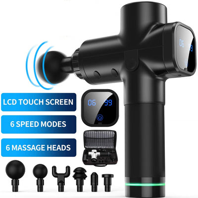 25/8 Life Massage Gun Deep Tissue Muscle Massager with 6 Massage Heads