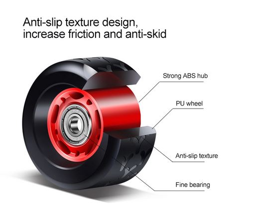 25/8 Life 4 Wheel Abdominal Trainer Ab Wheel - RED - 25/8 Life - TwentyFiveEight Life